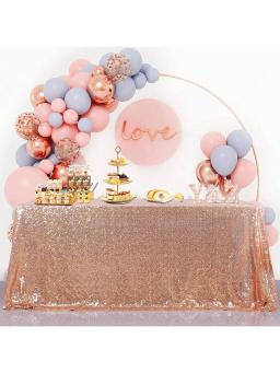 Retângulo toalha de mesa com glitter e lantejoulas, decoração para casamento, festa de aniversário, formatura - Image 4