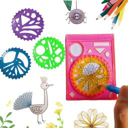 Spirograph desenho brinquedos círculo desenho régua espiral arte régua conjunto presente para crianças - Image 3