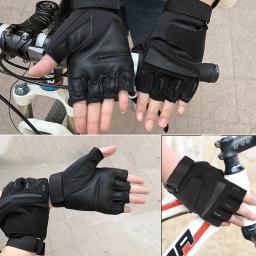 YANBIGUO 1 par de luvas sem dedos para moto motocicleta ciclismo escalada caminhadas caça - Image 6