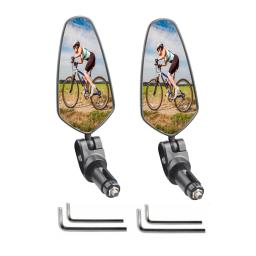 Bicicleta rotativa Espelho Retrovisor, Bar End Espelhos, Guiador de Bicicleta, Espelho Retrovisor, Ciclismo Refletor, Acessórios de Bicicleta, 1 Par - Image 1
