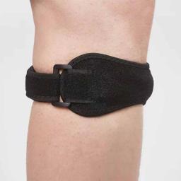 Patella ajustável Knee Support Pad, Black Belted Sports Knee Brace, Tendon Strap, Protector Pads Professional, 1Pc - Image 4