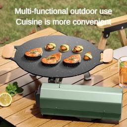 Fogão a gás de acampamento portátil dobrável queimador de gás ao ar livre fogão de cartão dobrável piquenique grill sistema de aquecimento de fogo - Image 3