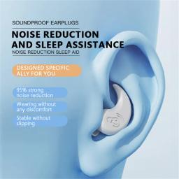 Anti Noise Silicone Tampões, Protetor de Orelha Natação Impermeável, Soft Comfort Natureza, Apto para Dormir, Mergulho, Surf - Image 4