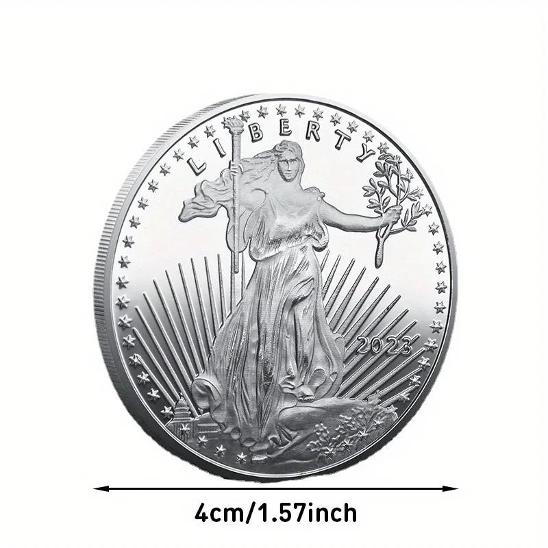 Coleção de Moedas Estátua da Liberdade, Metal, Tridimensional, Medalha Comemorativa, Emblema - Image 1