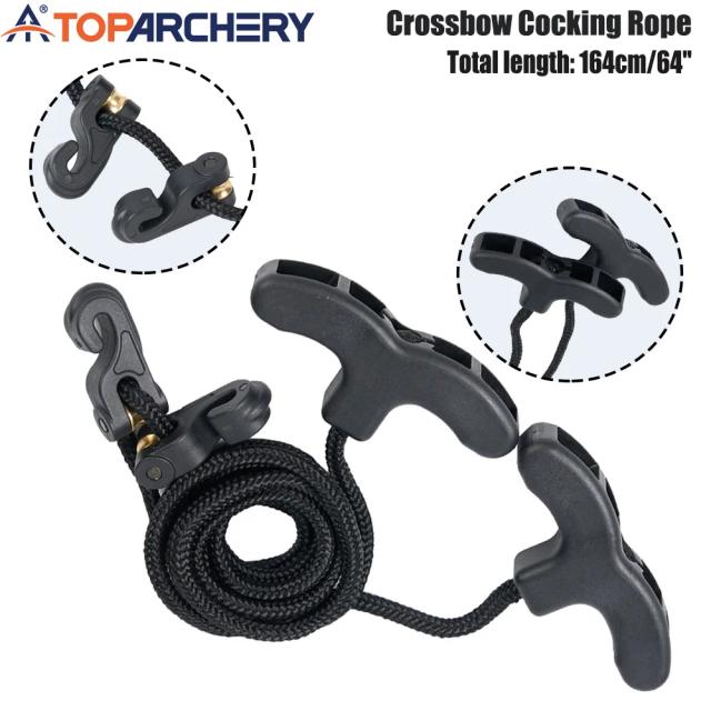 Dispositivo de Auxílio de Tiro com Arco Besta - Manivela Crank Aid, Alças de Nylon e Ferramentas para Caça - 1 Peça