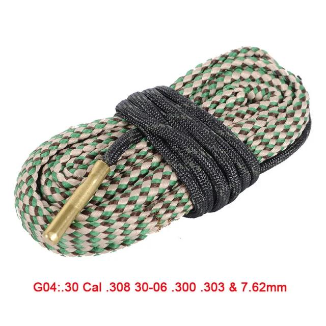 Conjunto de Limpeza para Rifles com Corda Cobra - Limpeza Eficiente para .22, .223, .38, 5.56mm e 7.62mm