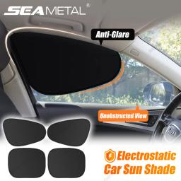 SEAMETAL Viseira de sol eletrostática para janela lateral do carro Cortinas de sombra de sol de 4 camadas Anti-reflexo UV-Blocker Capa de proteção solar automática - Image 1