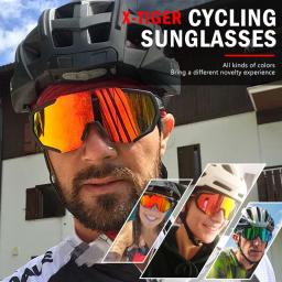 X-TIGER-Óculos de ciclismo com lentes polarizadas, protetor ocular para bicicleta de estrada e mountain bike, MTB,óculos de ciclismo de masculinas óculos de sol esportivos - Image 2