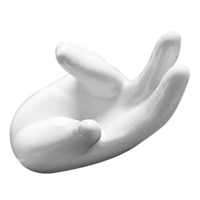 Flauta Ocarina de Cerâmica Branca com 6/12 Buracos - Base de Suporte para Instrumentos Musicais e Acessórios de Reparo