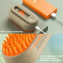 Escova a vapor para o cabelo do cão e do gato, escova a vapor 3 em 1, vaporizador, massagem, depilação, grooming suprimentos, acessórios para animais de estimação - Image 5