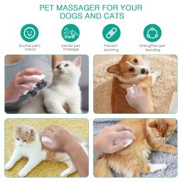ORIA-Elétrica Handheld Pet Massageador, Cães e Gatos Cabeça Scratcher, Cuidados de Saúde, Relaxe com 8 Cabeças Destacáveis, Pet Shop - Image 4