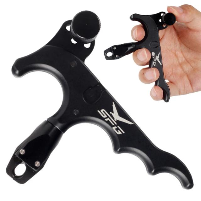 Ajustável Caliper com Gatilho de Rotação e Grip para Arco Composto - Lançamento com Polegar para 4 Dedos