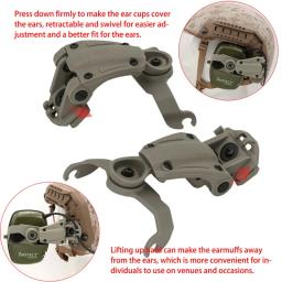 ARC Capacete Mount Rail Adapter, Amplified Sports Sound, Headphones tiro eletrônico, adaptador de som para Earthquad Leight - Image 5