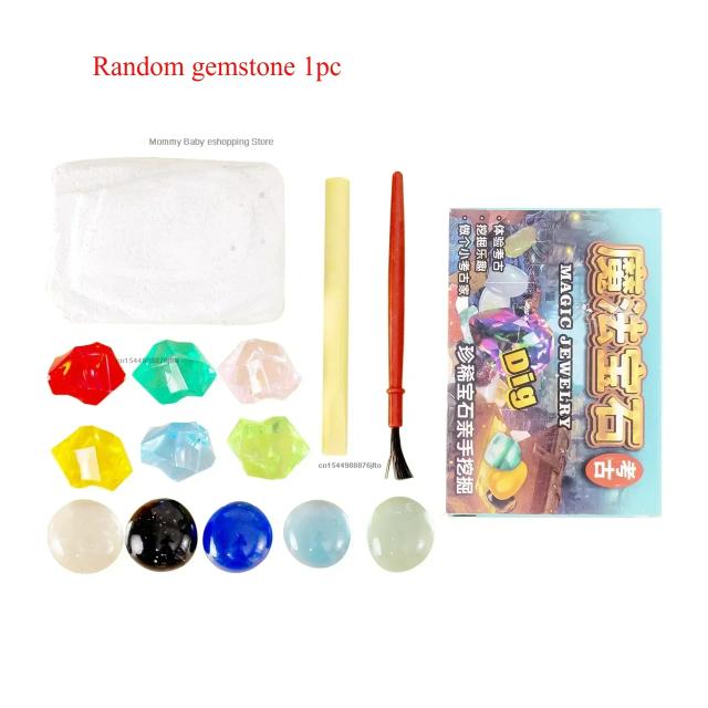 Kits de Escavação para Crianças: Brinquedos Educacionais de Mineração de Cristais e Arqueologia com Pedras Preciosas para Aprendizagem Divertida