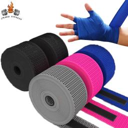 Premium Boxe Elástico Luvas De Bandagem De Algodão, Polegar Loop, Protetor De Pulso para MMA, Kickboxing, Muay Thai, Artes Marciais, Envoltórios De Mão, 2 Pcs - Image 1