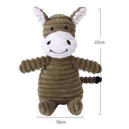 Pelúcia Corduroy Toy Dog, Forma de Animais, Resistente à Mordida, Brinquedos Squeaky, Cães Pequenos e Grandes, Cachorro, Pets Training Acessórios - Image 4