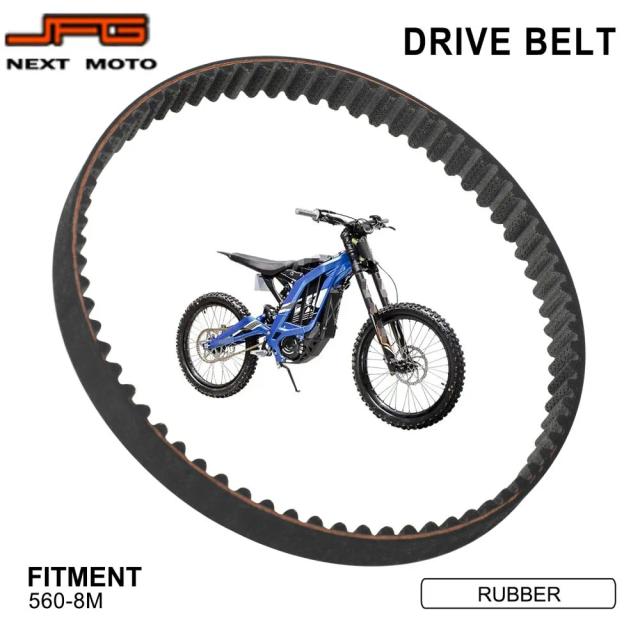 Correia de transmissão de motocicleta 8m 560, correia de transmissão original para sur-ron surron light bee s/x, substituição de bicicleta elétrica da sujeira