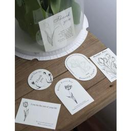 Personalizado Chic Obrigado Cartão, Logotipo personalizado, Impressão de texto, Cartão Postal Festival, Loja Presente, Decoração para Pequenas Empresas, Fontes do casamento - Image 2