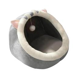 Caverna dobrável removível lavável para animais de estimação, Cama auto-aquecida para gatos e cães pequenos, Cabana confortável, Cama para dormir - Image 2