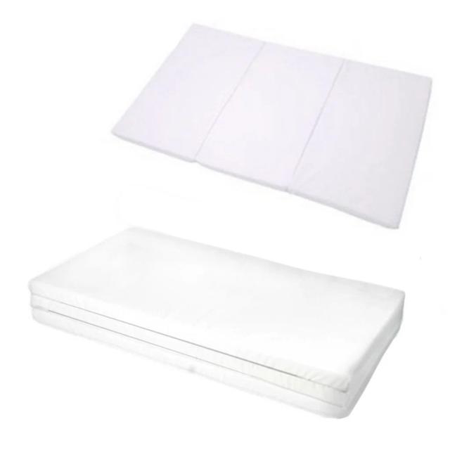 Colchonete Dobrável e Desmontável Soft Branco para Berço Bebê 99x63 cm - Conforto Perfeito para o Enxoval e Presentes de Natal e Ano Novo