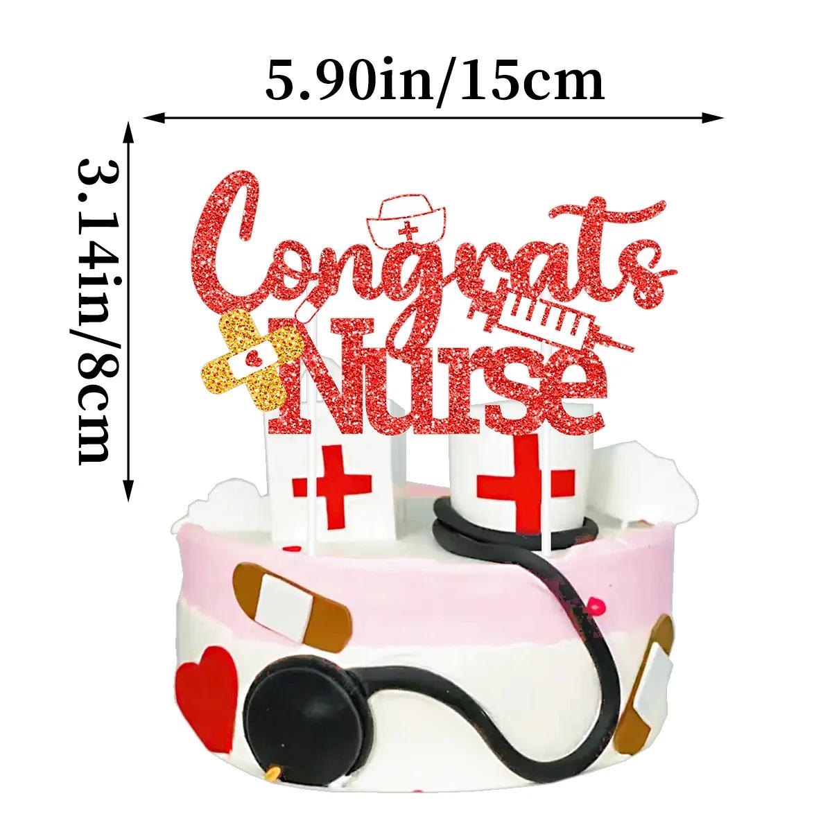 Banners temáticos de graduação para decoração de festa, Cupcake Topper e balão, Photo Props, Party Decor, Médico e Enfermeira, Médico e Graduação - Image 1