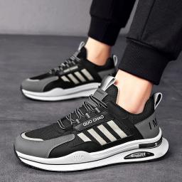 Sapatos de malha de verão masculino tênis respirável luz sapatos casuais masculinos rendas calçados de caminhada tenis masculino zapatillas hombre ﻿ - Image 5