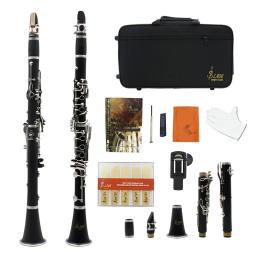 Slade clarinete 17 teclas bb b tom plano instrumento de sopro profissional clarinete baquelite com caixa peças de instrumento musical - Image 5