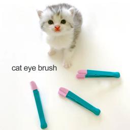 Eco-Friendly Kitten Eye Rub, Handheld Cat Eye Wipe, Escova Poo, Design de fivela reutilizável, Pet pente, escova mancha de lágrima - Image 2