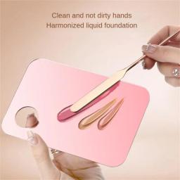 Paleta de Cor Acrílica e Vara Set, Cosméticos Mistura, Ferramentas de Maquiagem, Esmalte, Fundação Rosto, Creme, Escova, 1Pc, 2Pcs - Image 1