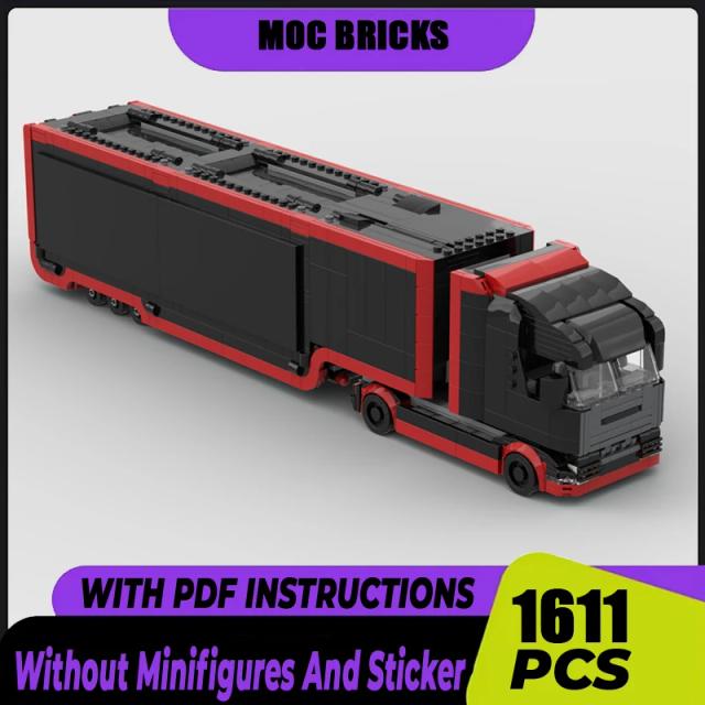 F1 caminhão para campeões de velocidade v1 modelo moc blocos de construção tecnologia tijolo diy montagem feriado supercar presentes brinquedos construção
