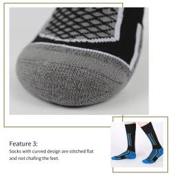 DIZETION 1 par inverno quente espessamento meias de esqui caminhadas meias para mulheres homens crianças ao ar livre anti-frio meias esportivas altas - Image 5