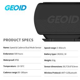 Geoid CS600 Sensor de Cadência de Velocidade Bicicleta Computador Velocímetro ANT + Bluetooth Sensor de Modelo Duplo Para Magene Garmin Bryton Wahoo - Image 3
