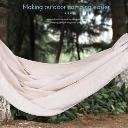 Rede dupla para camping ao ar livre, cama de lona para pátio, viagens, caminhadas, jardim e quintal, 200x150cm - Image 2