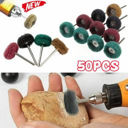 Nylon lustrando Polimento Roda, Mini Broca, Escova Abrasiva, Scouring Pads, Dremel Rotary Tool Acessórios, 2.35mm, 3mm Shank, 1 Saco - Image 1
