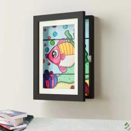 Molduras de arte para crianças, moldura magnética frontal aberta mutável para pôster, foto, desenho, pinturas, exibição de fotos, sem fotos - Image 4