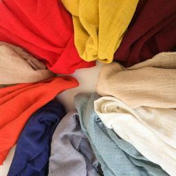 45x125cm colorido fino linho algodão crepe slub enrugado sluby tecido orgânico natural linho cambric diy costura acessório de roupas - Image 4