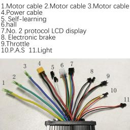 36v 48v 60v 40a 1000w 1500w 2000w ebike motor sem escova controlador de onda senoidal com medidor lcd sw900 para e-mountain bike scooter - Image 2