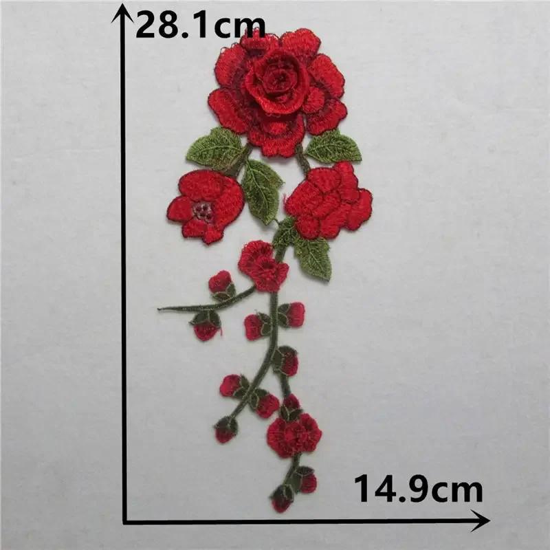 Aplique de bordado de renda 3d, acessório de decoração para artesanato faça você mesmo e costura de tecido, colarinho - Image 1
