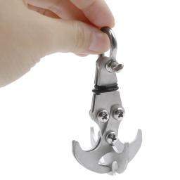 Aço inoxidável Survival Folding Grappling Hook Multifuncional Outdoor Escalada Claw Carabiner Travel Rescue Tool Ferramenta de escalada - Image 5
