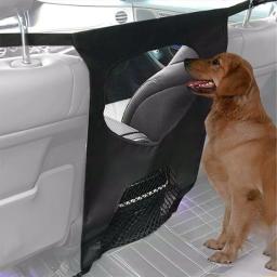 Pet Dog Rear Seat Cerca de carro, Isolamento Proteção Net, Elastic, Dupla Camada, 600DPVC Separação, Trilho de segurança, Pet Supply - Image 1
