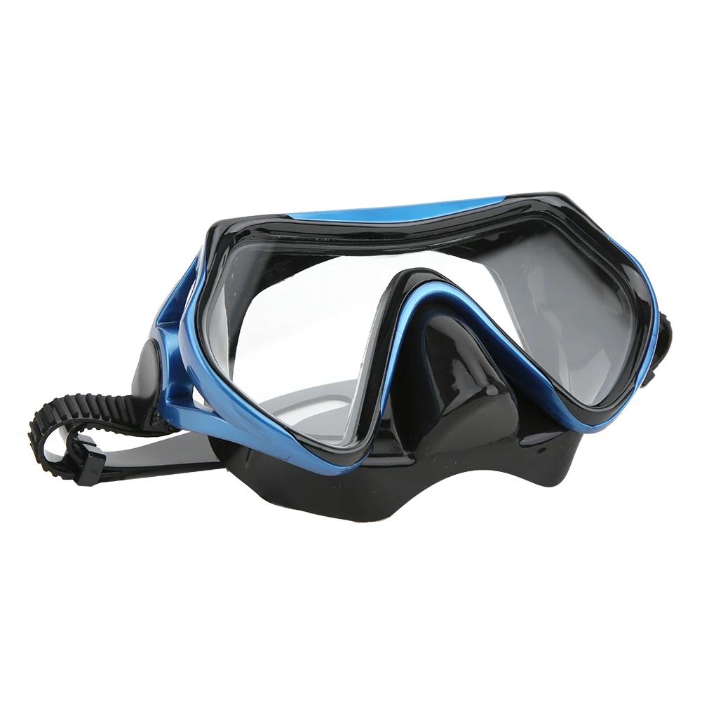 Óculos de proteção de natação mergulho snorkeling máscara de mergulho de vidro snorkel equipamento de esportes aquáticos vidro temperado grande vista óculos de natação - Image 1