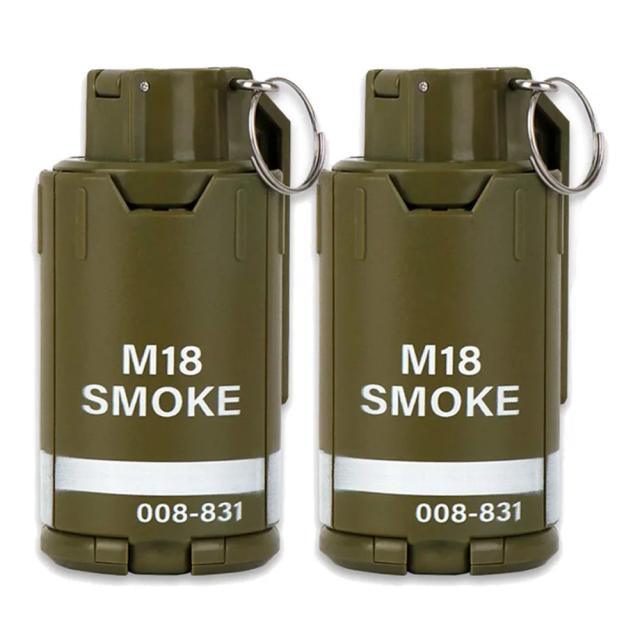 Granadas Táticas Airsoft M18: Bombas de Fumaça Explosivas Reutilizáveis para Brincadeiras de Paintball e Batalhas ao Ar Livre