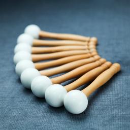 Fosco Quartz Cristal Cantando Bowl, Suede Mallets, Rubber Mallet, Acessório, 1 Pc - Image 3