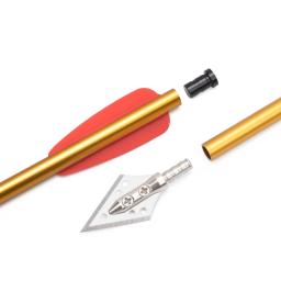 Flechas de Besta para Tiro ao Ar Livre e Caça, Material de Alumínio, Pena de Plástico, Flecha Fixa, 50-80 LBS, 6.3in, 12PCs - Image 3