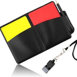 Árbitro Card Set para Jogos Esportivos, Vermelho e Amarelo, Apito e Lápis, Cartas de Aviso para Futebol, Scorebook, Futebol Árbitro - Image 1