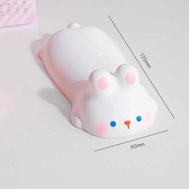 Mouse Pad Kawaii com Cão dos Desenhos Animados e Coelho, Almofada de Pulso em Espuma Macia para Mesa e Escritório