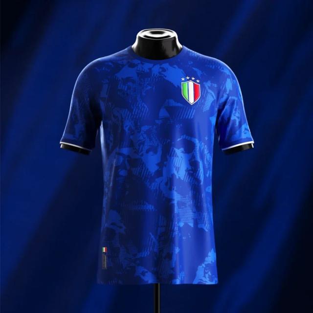 Camiseta de Futebol Europeu Masculina em Tecido Secagem Rápida - Extra Grande, Estilo Itália, Lançamento Verão 2022