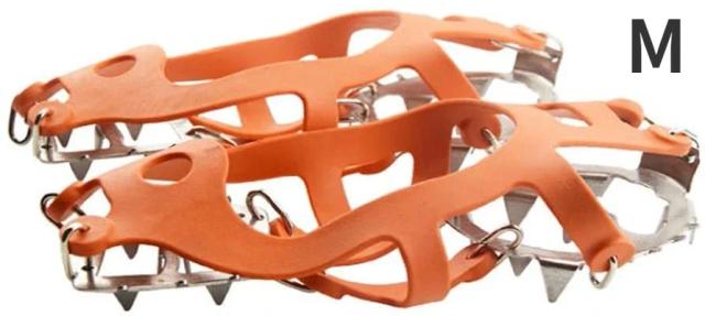 Crampons de Aço Manganês Antiderrapantes com 18 Dentes para Escalada e Caminhadas em Gelo e Neve