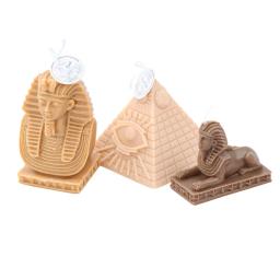 Molde de vela forma pirâmide diy resina aromaterapia faraó sphinx arte fundição molde de silicone artesanal vela que faz moldes ferramenta - Image 6
