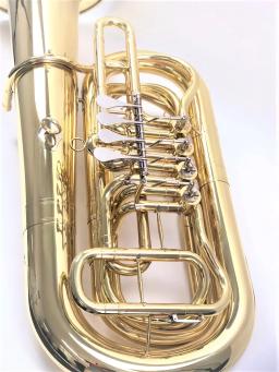 Ouro laca latão Tuba, 4 válvulas, barato, Bb - Image 3